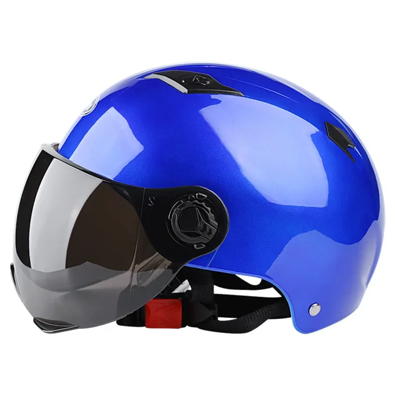 Adult Electric Motorcycle Helmet Half Helmet Scooter Motor Crash Helmet Motorcycle Bicycle Sunshade Sun Protection Summer