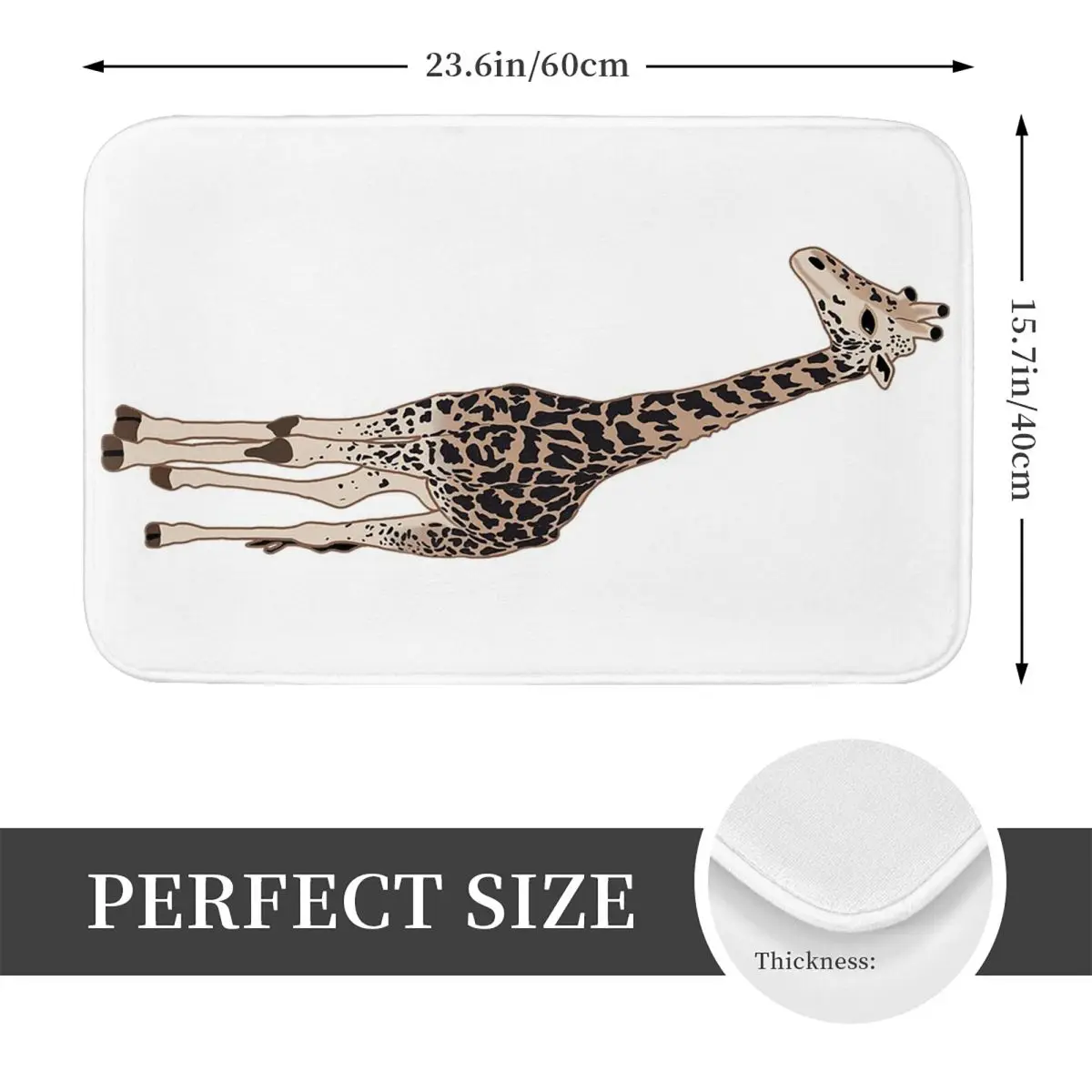Cute Giraffe Anti-slip Doormat Floor Mat Washable Carpet Rug for Kitchen Entrance Home Living room Footpad Mats