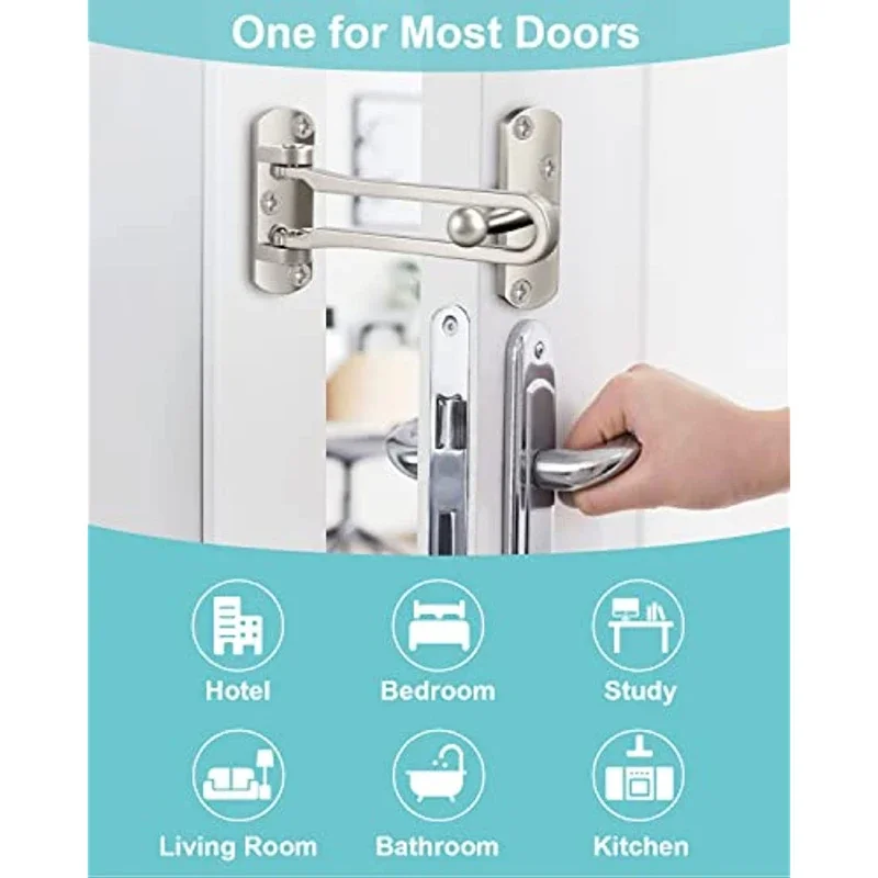 1/2PCS Anti-theft Buckle Door Bolt Door Lock Buckle Hasp Door Anti-lock Buckle Household Thickening Mute Anti-rust