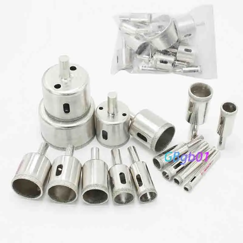 Diamond Grit Drill Bit Set for Glass Hole Cutter Tile Ceramic Reaming Grinding Rounding Tool Precise Drilling No Cracking DIY
