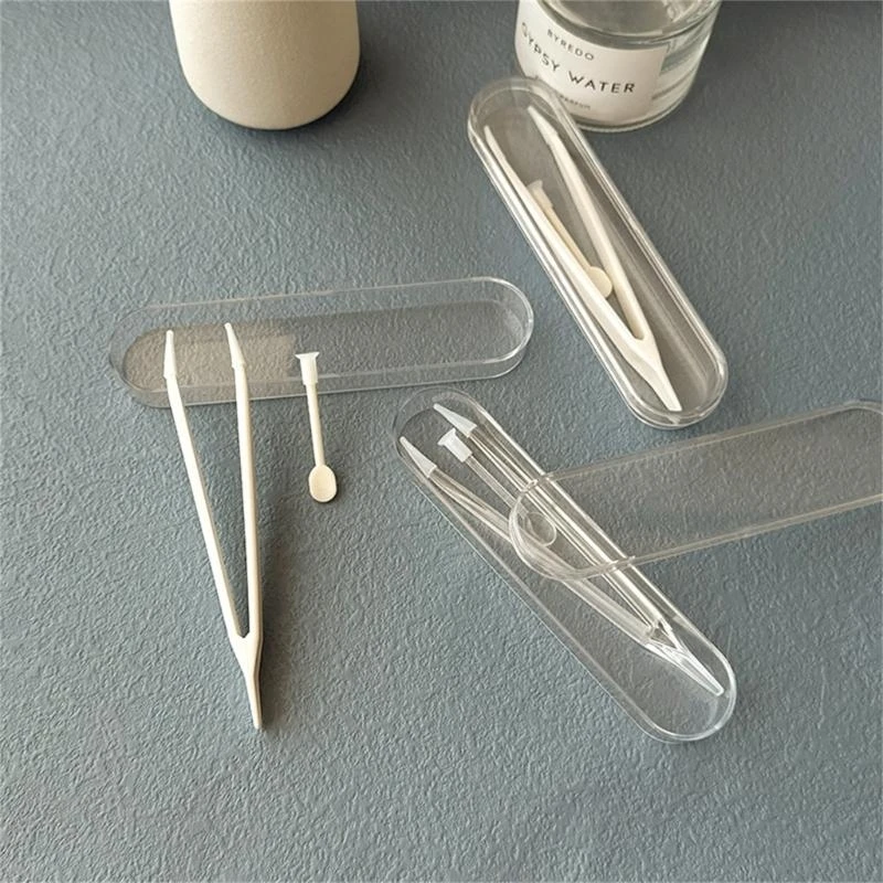 39BD 1Set Kontaktlinsen Pinzette Kontaktlinsen Entferner Transparente Große Klemmen Stange für Einfaches Einsetzen und – Detail 1