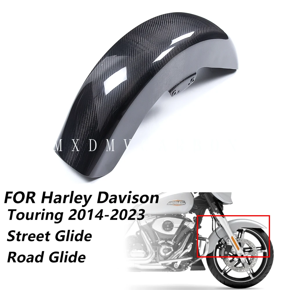 

Для мотоциклов Harley Touring Street Glide Road Glide FLHR FLHX 2014-2023: Комплекты обтекателей переднего крыла из сухого карбона 3K