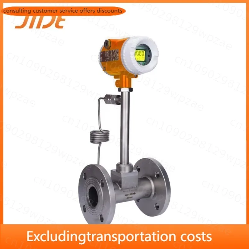 Electronic Digital Compressed Air Water Flow Meter Sensor Steam Type Gas Vortex Flow Meter OEM Customizable Price Included