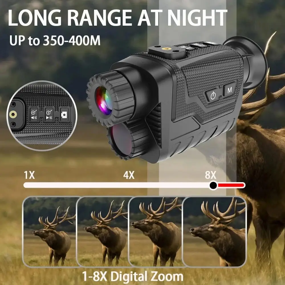 2026 ljc Helmet-Mounted 4K HD Night Vision Monocular 8X Zoom | Digital Night Vision Device Featuring Waterproof Wifi Vi