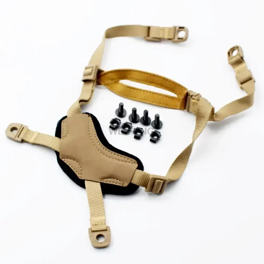 نظام تعليق سريع للخوذة 4 نقاط، حزام الذقن، X تكتيكي، ملحقات خوذة قابلة للتعديل للصيد والرماية والقتال #2