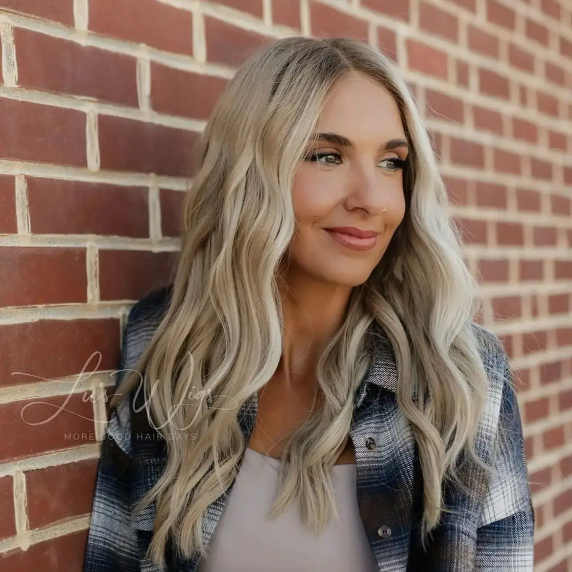 

Новый стиль Пепельно-русый парик с естественной волной Термостойкий парик фронта шнурка 20-дюймовый синтетический парик из волокна Futura Женский повседневный парик для вечеринок