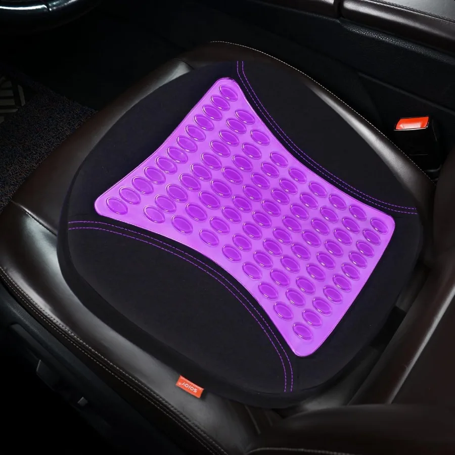 

Purple Cooling Gel Seat CushionMemory Foam Office Chair Cushion for Back Pain Sciatica Tailbone Pain Relief Chair Pad for Offic