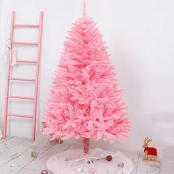 1.8m/6ft Pink/White Artificial Christmas Pine Tree Seasonal Holiday Carnival Decoration for Office, Party, Indoor,Outdoor