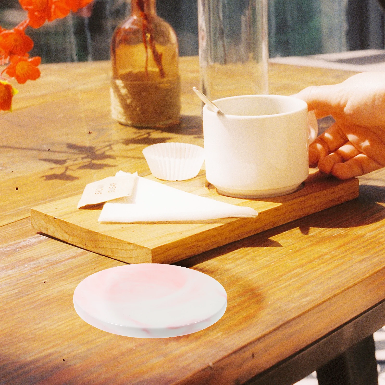 

2Pcs Wax Seal Pad Backing Plate Ceramic Heat Resistant Durable Multipurpose Wax Sealing Pad and Drink Coaster Home Drink Coaster