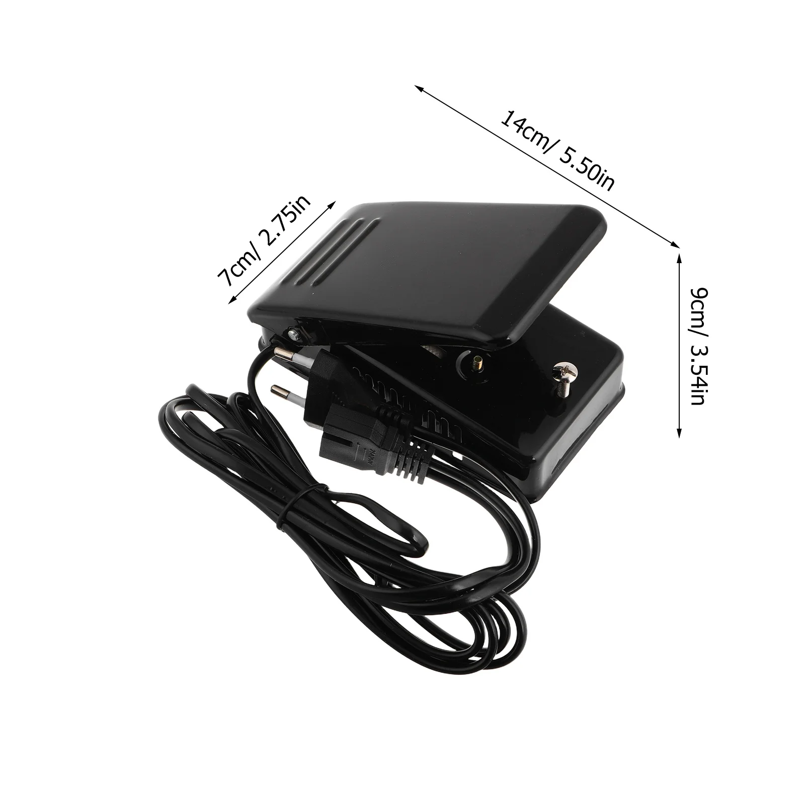 ماكينة خياطة منزلية، دواسة قدم سوداء بثلاثة فتحات، سهلة التركيب، ماكينة خياطة بديلة لسلك الطاقة، دواسة تحكم بالقدم متينة #2