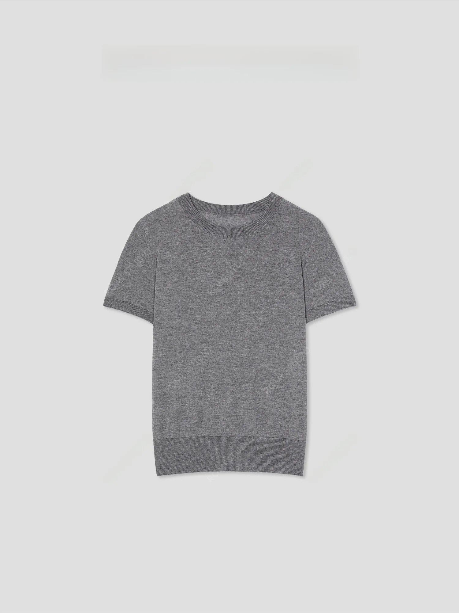 

Romiostudio Lightweight Soft Feel Camere Lyocell Blend Women's T-irt Casual Sle Stand Fit Pure Color Spring Season