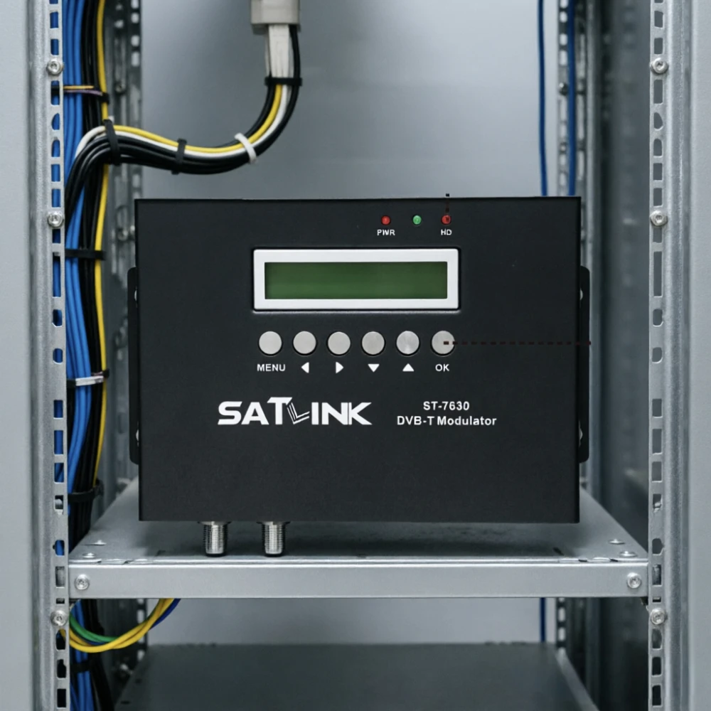 SATLINK ST-7630 DVB-T/DVB-C/ISDB-T Digital Modulator, HDMI Input to RF Output, 1080P HD Support, for Home TV & Surveillance Syst