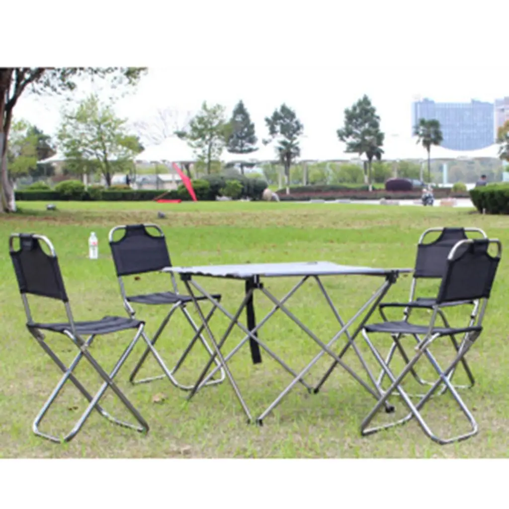 

Foldable Camping Stool Aluminum Alloy Easy Carry Folding Chair Outdoor Leisure Bench with Back Support for Hiking Picnic Sports