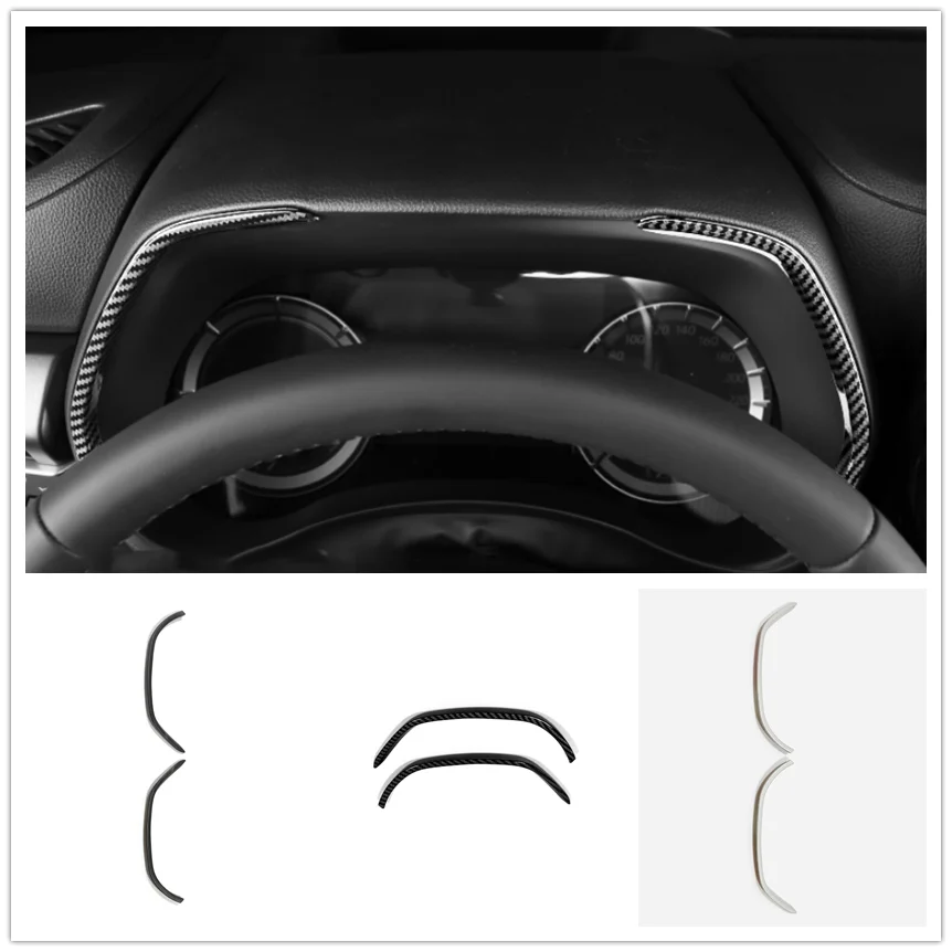 For Toyota Highlander XU70 2020 2021 2022 Accessories ABS Car Dashboard Dash Board Frame Cover Trims Interior Decoration Sticker