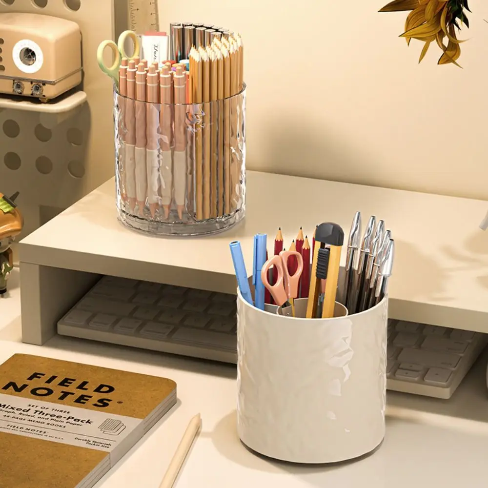 

Plastic Pen Holder Rotatable Multi-function Cosmetics Storage Box Large Capacity Creative Makeup Brush Cylinder School
