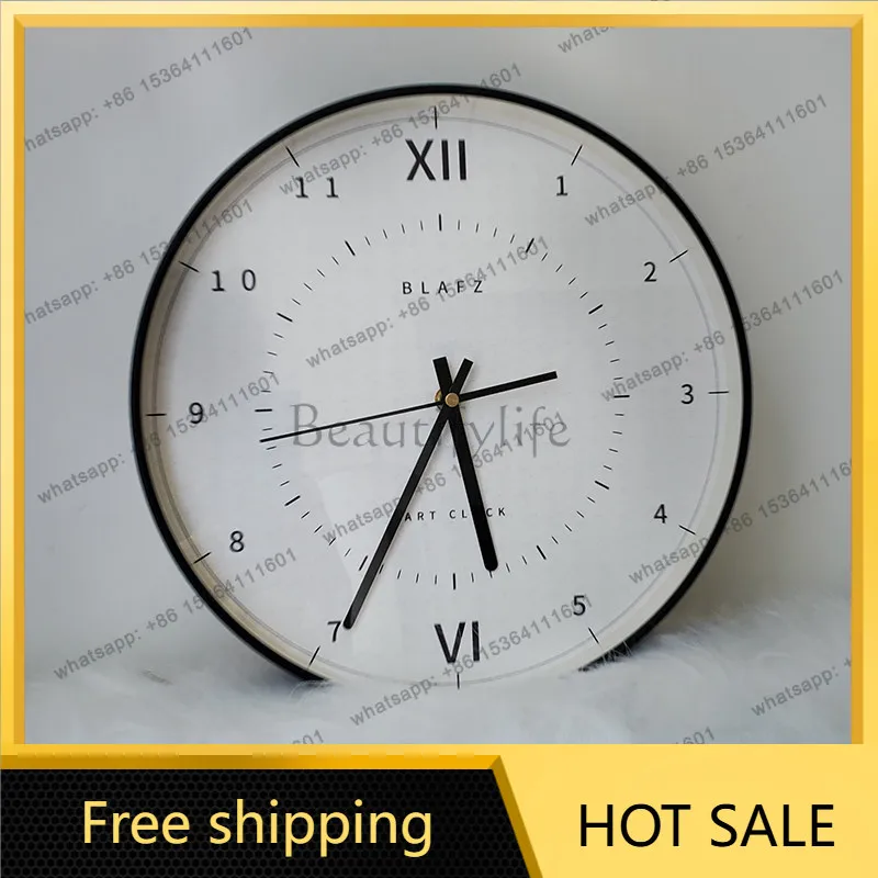 XX.Modern Minimalist Clock Wall Aesthetic Fashion Nordic Simple Interior Creative Wall Watch Design Living Room Saat Home Decor