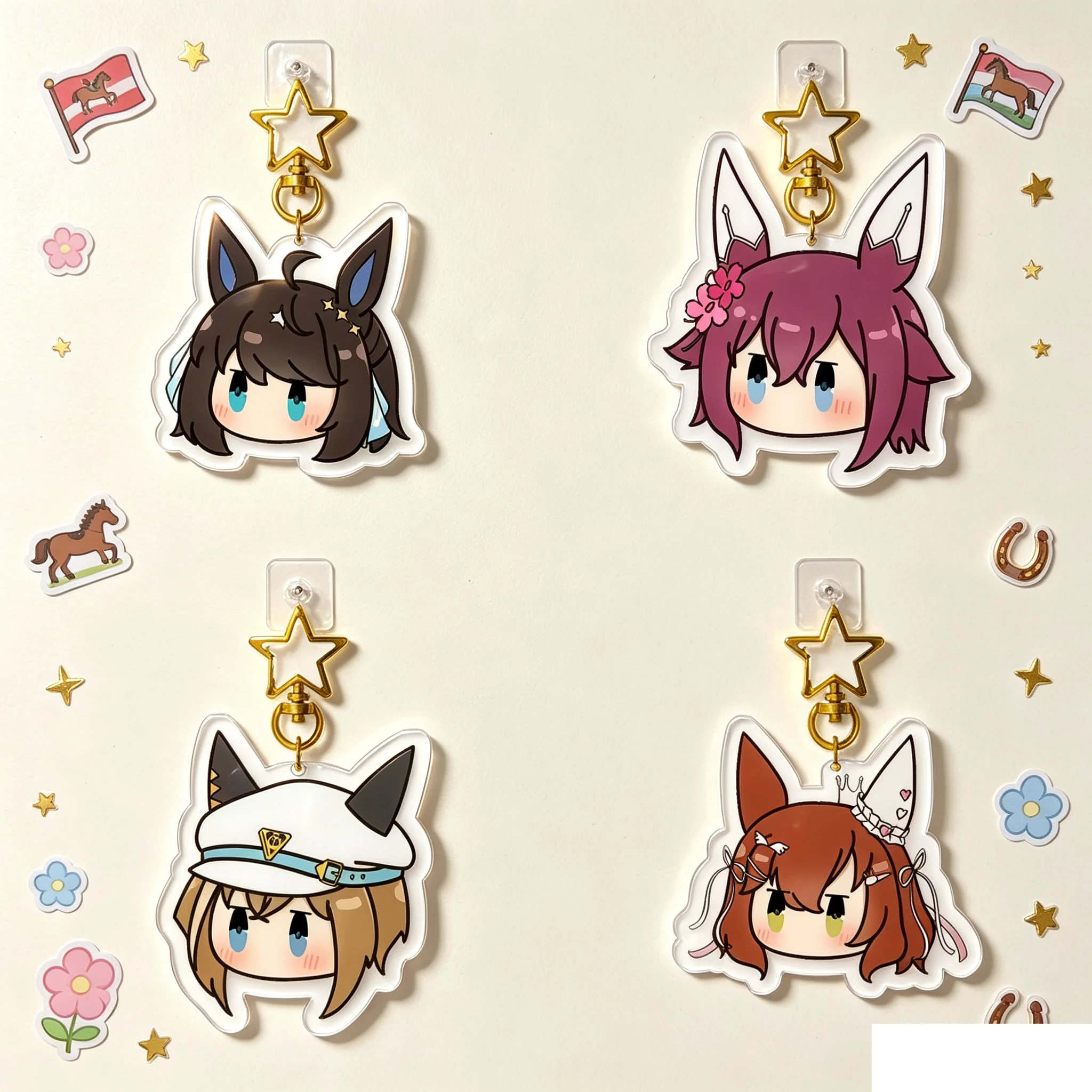 New 2026 Bag Acrylic KeyRing Anime Lovers Umamusume: Pretty Derby Lovely Products As A Gift For Fans Exquisite Product Keychain