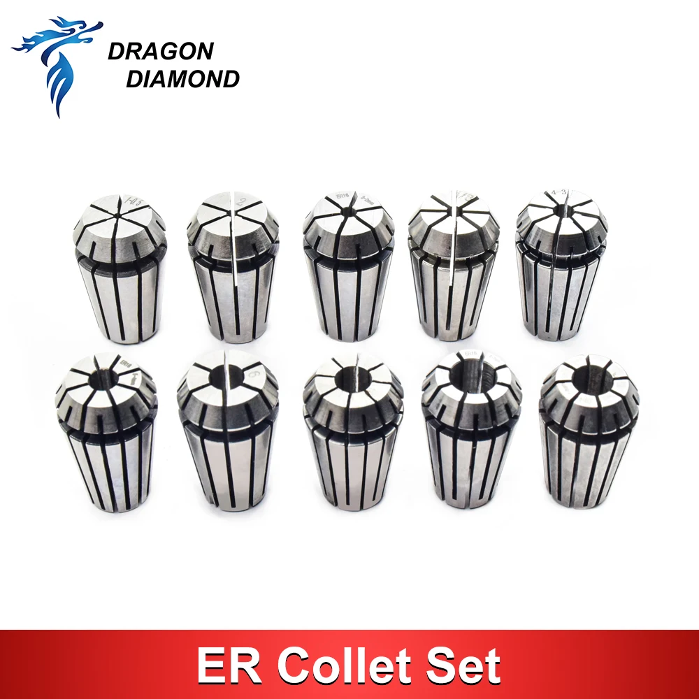 

DRAGON DIAMOND Spring ER Collet Chuck Holder Set ER11 ER16 ER20 High Precision For CNC Engraving Lathe Machine Spindle Motor