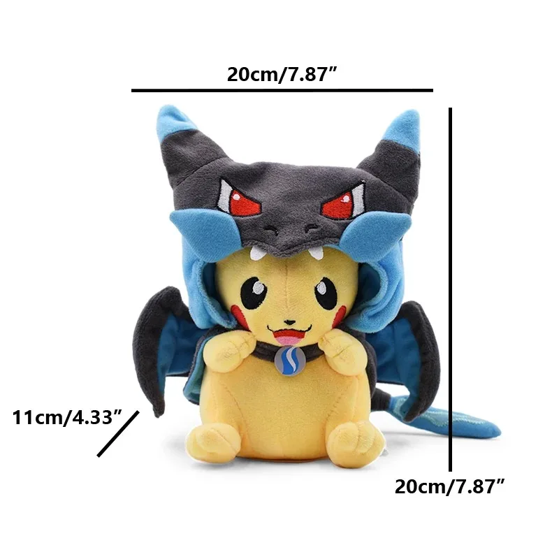 Cosplay Pikachu Pokemon Pluche Eevee Charizard Snorlax Garchomp Tyranitar Hydreigon Ampharos Gevulde Pop Speelgoed Voor Kid Miniso Gift