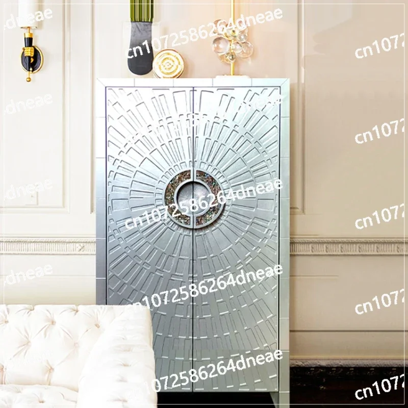 

High shoe cabinet Hong Kong style wine cabinet dining side villa art bedroom storage storage decorative cabinet