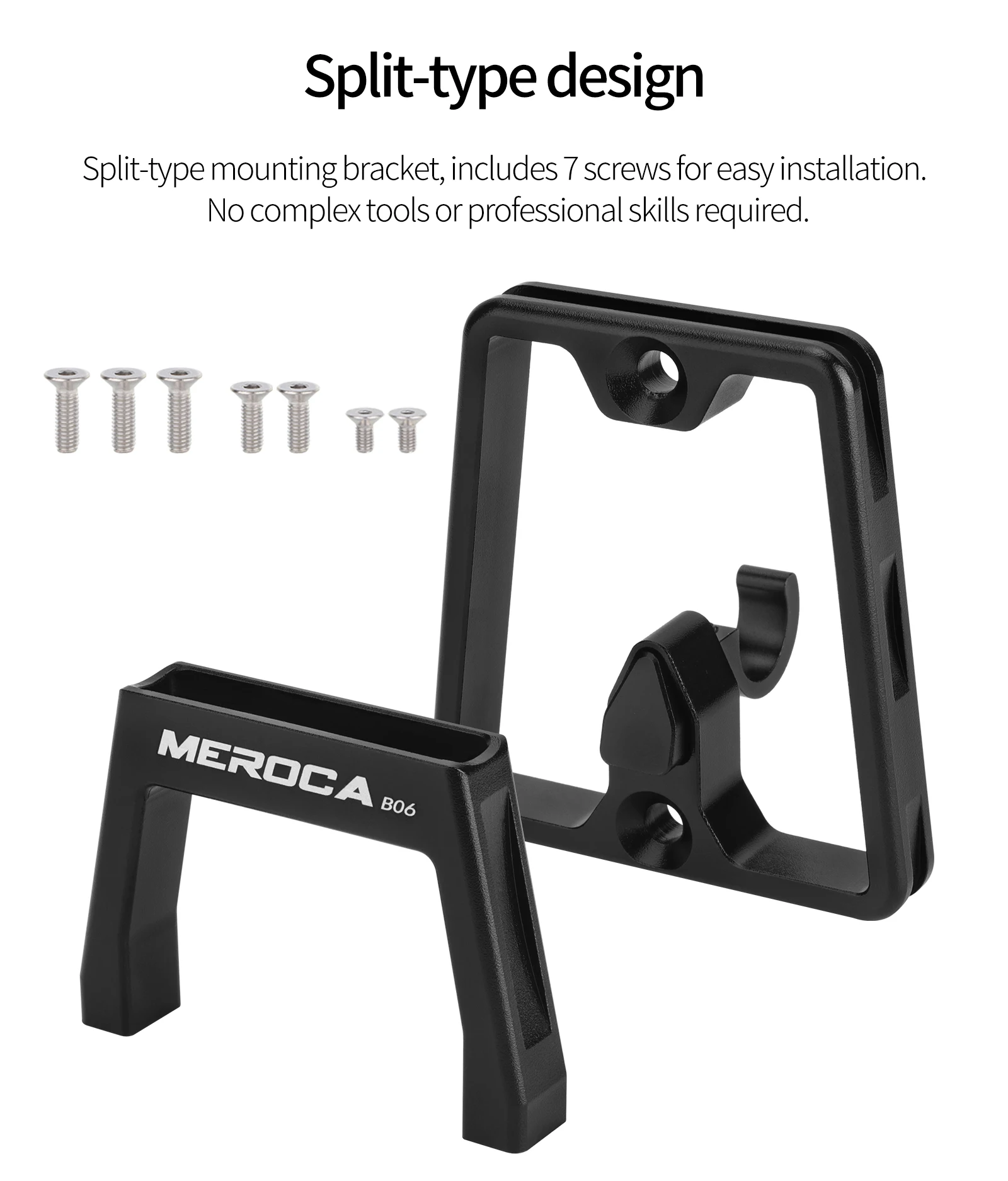 MEROCA Faltrad-Fronttasche, erhöhte Basis, Aluminiumlegierung, vorderer Träger, Mount-Adapter, Raiser für Dahon Brompton Faltrad – Detail 9