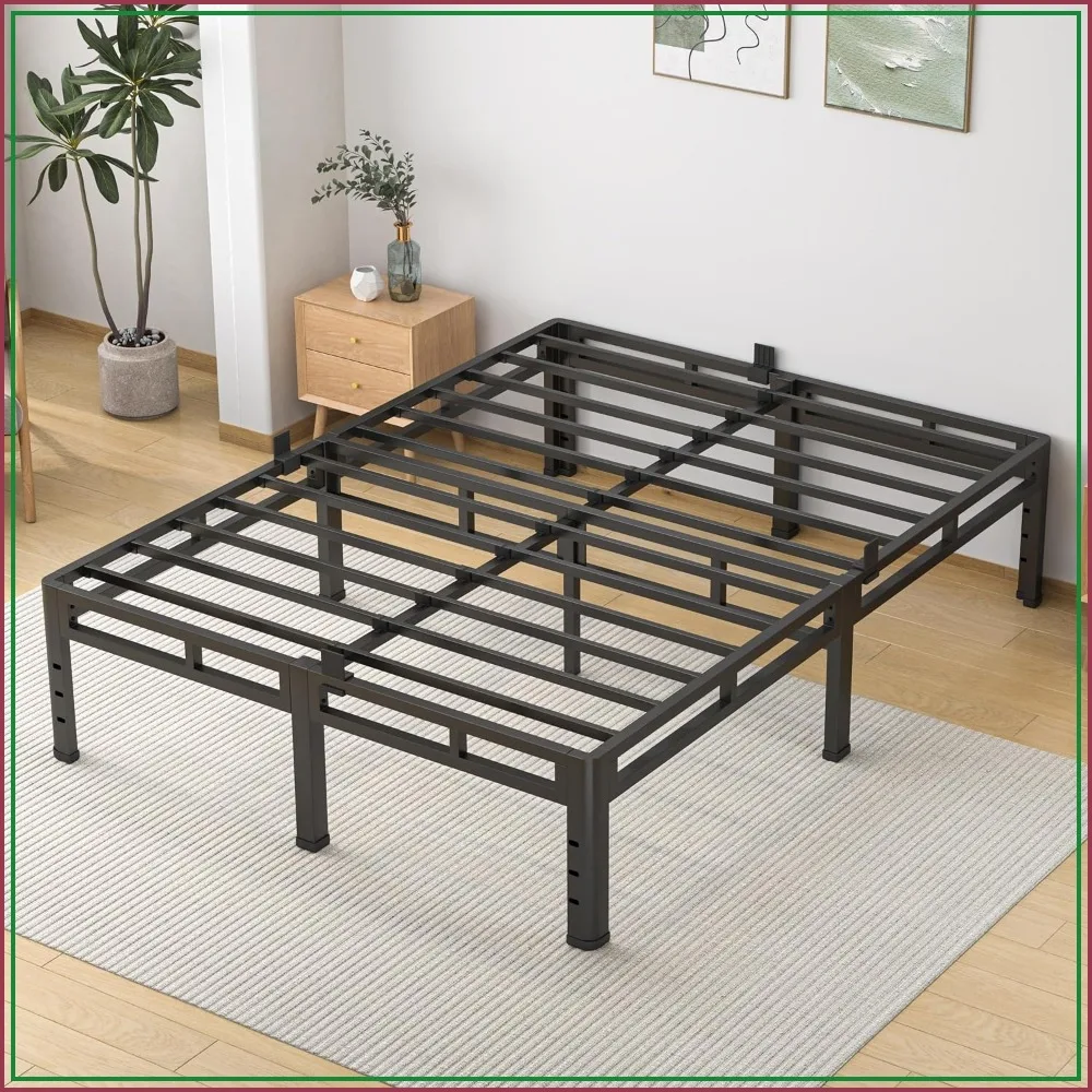 NKZ 2-in-1 King Size Metal Platform Bed Frame, 14 Inch Heavy Duty Bed Base