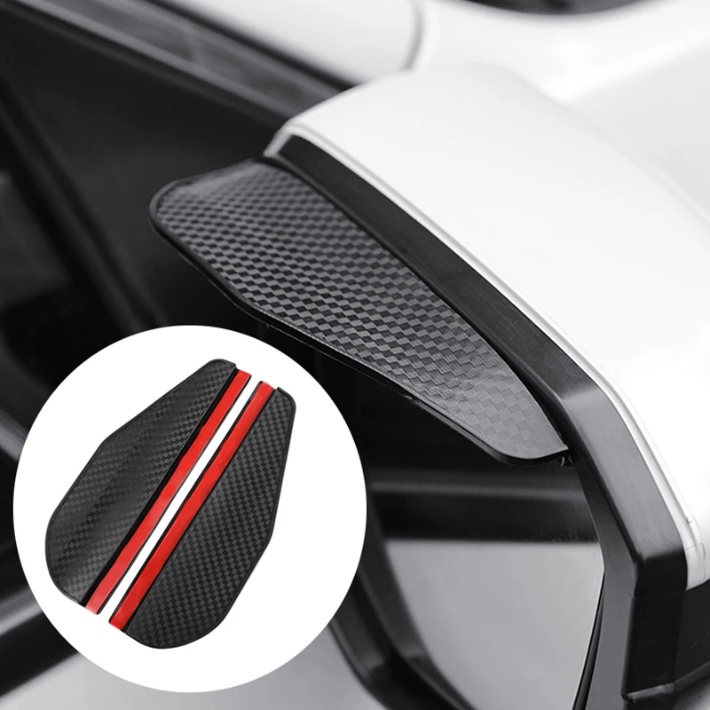 1 Paar Auto-Carbonfaser-Regenschutzblenden für Rückspiegel, Regenschutzabdeckung, Regenschutz für Rückspiegel, Autozubehör