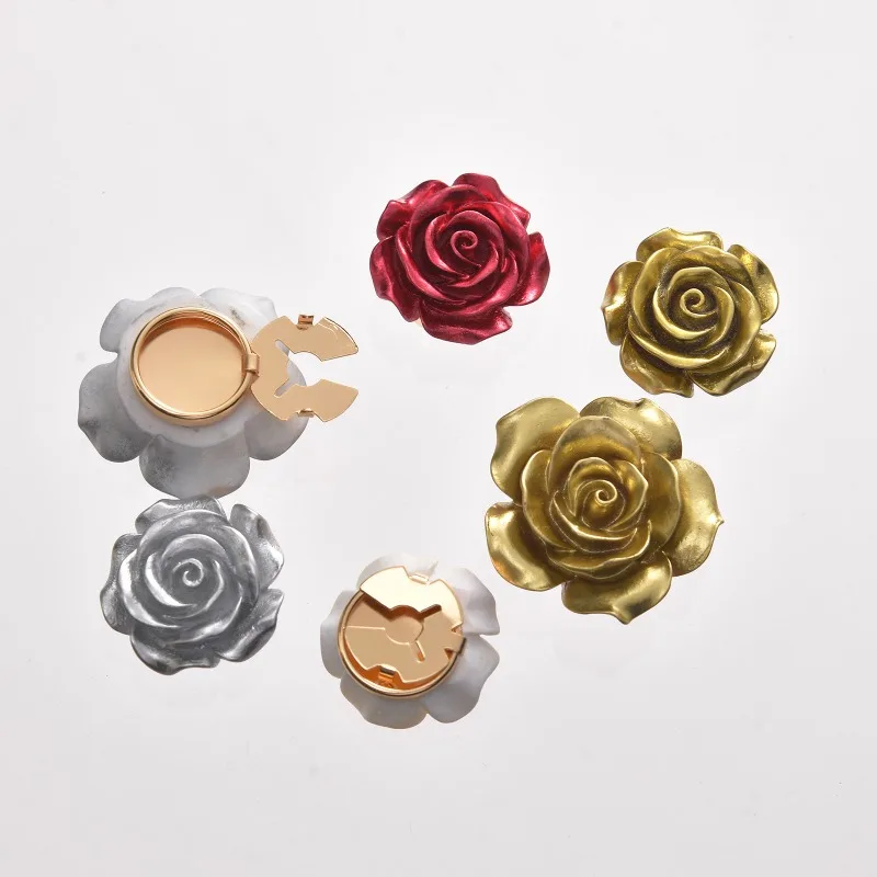

Новое поступление, элегантные запонки из сплава розы для женщин, зажимы для шарфа, рубашка, декоративные чехлы на пуговицы, модные ювелирные аксессуары