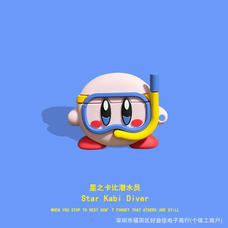 Funda para auriculares Kirby de dibujos animados para Airpods 1, 2, 3 Pro, carcasa protectora de silicona de Anime para Airpods Pro2, funda creativa para auriculares, regalo