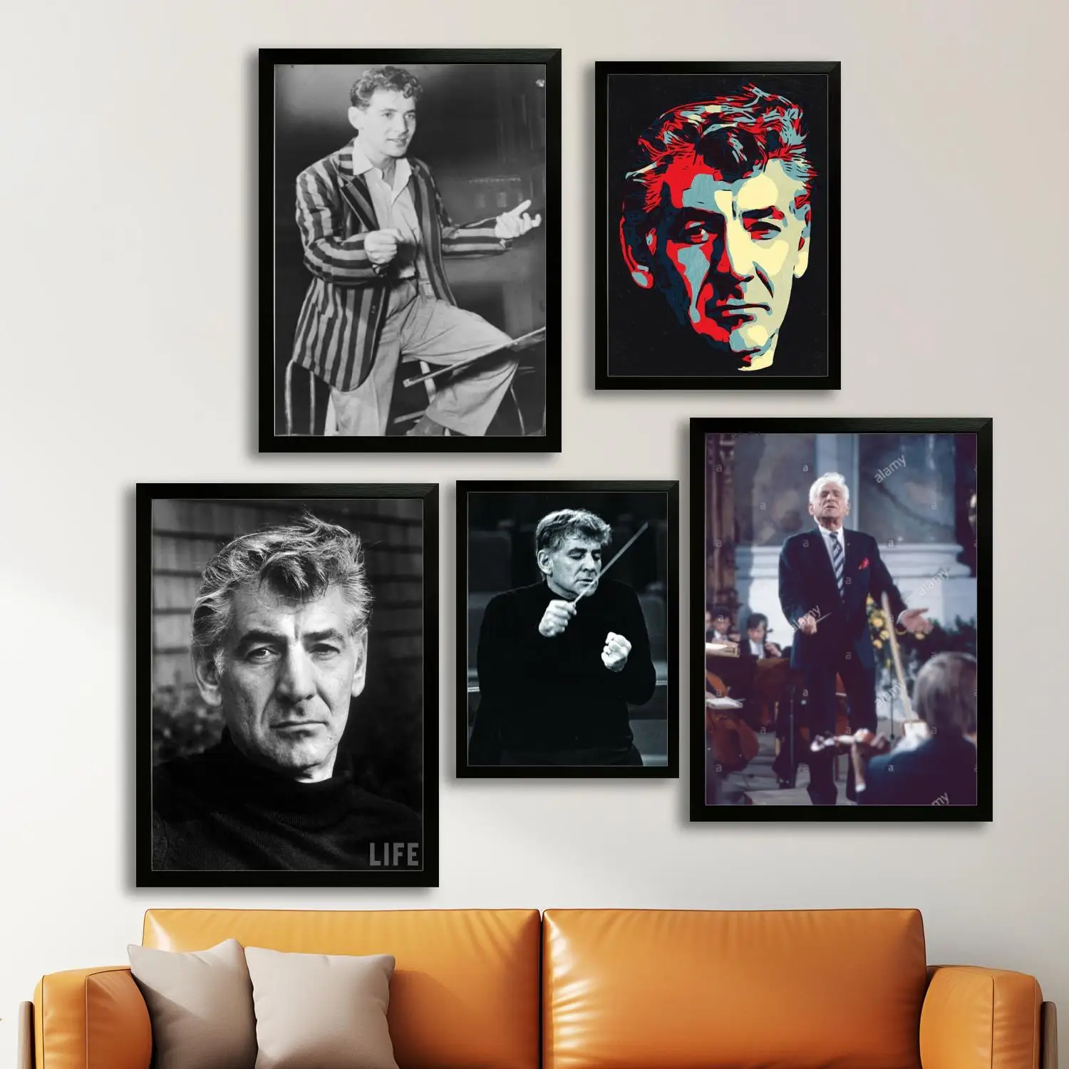 Leonard Bernstein Canvas Art Poster and Wall Art, Picture Print, Modern Family Bedroom Decor,Decorative painting