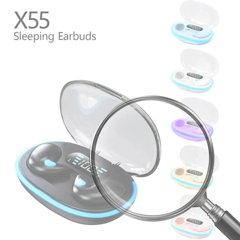 BT 5.3 Stereo Headphones Touch Control Invisible Sleep Earphones IPX5 Waterproof Sense-Free Micro Sleep Earbuds for Better Sleep