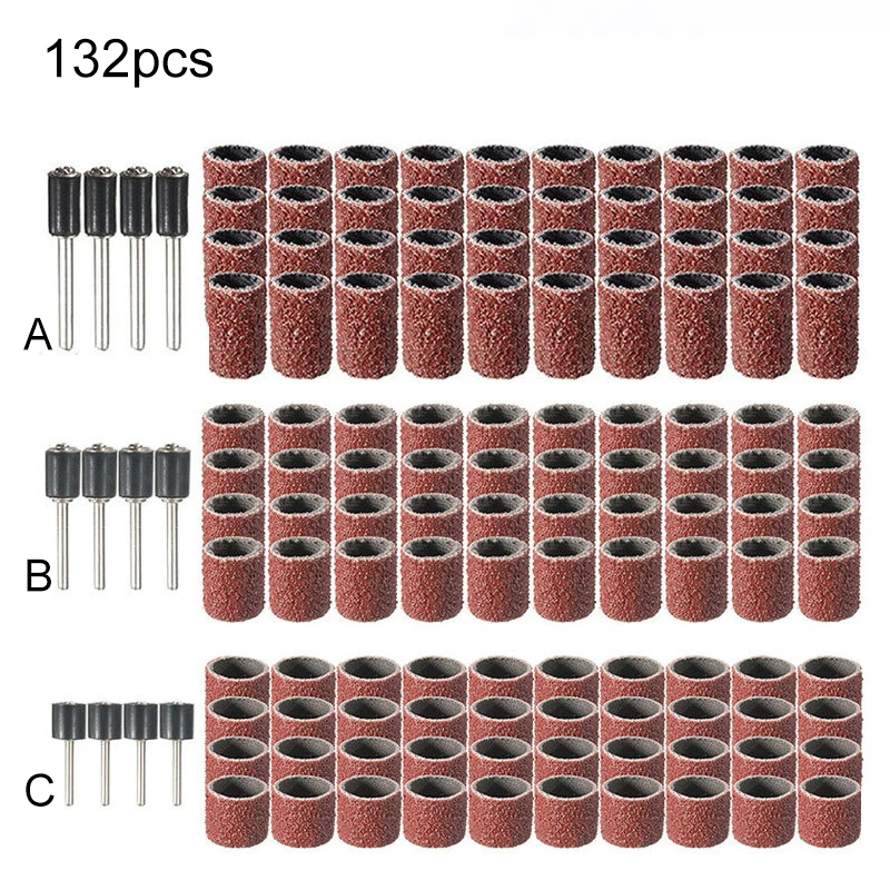 

102/132pcs Sanding Drums Kit Sanding Band Grinding Polishing Engraving Tool Bits for Dremel Drill Rotary Abrasive Tools Set