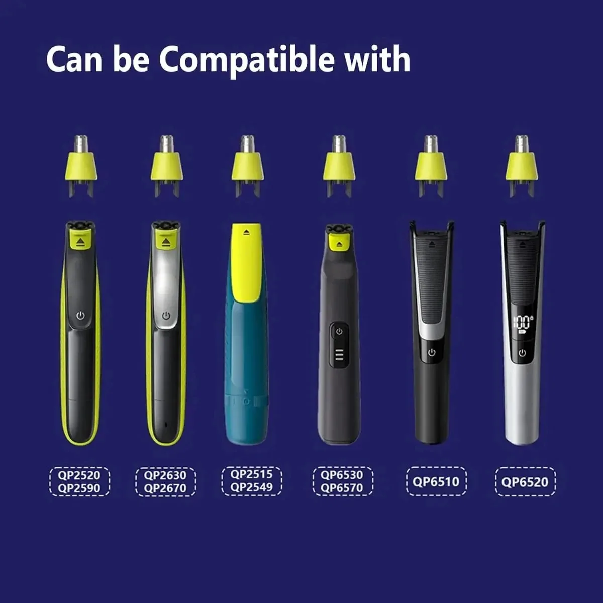 Nose Hair Trimmer Replacement Blade Heads One Blade QP2520 QP2515 QP2630 QP6510 QP6520 QP6530 Electric Shaver image 2