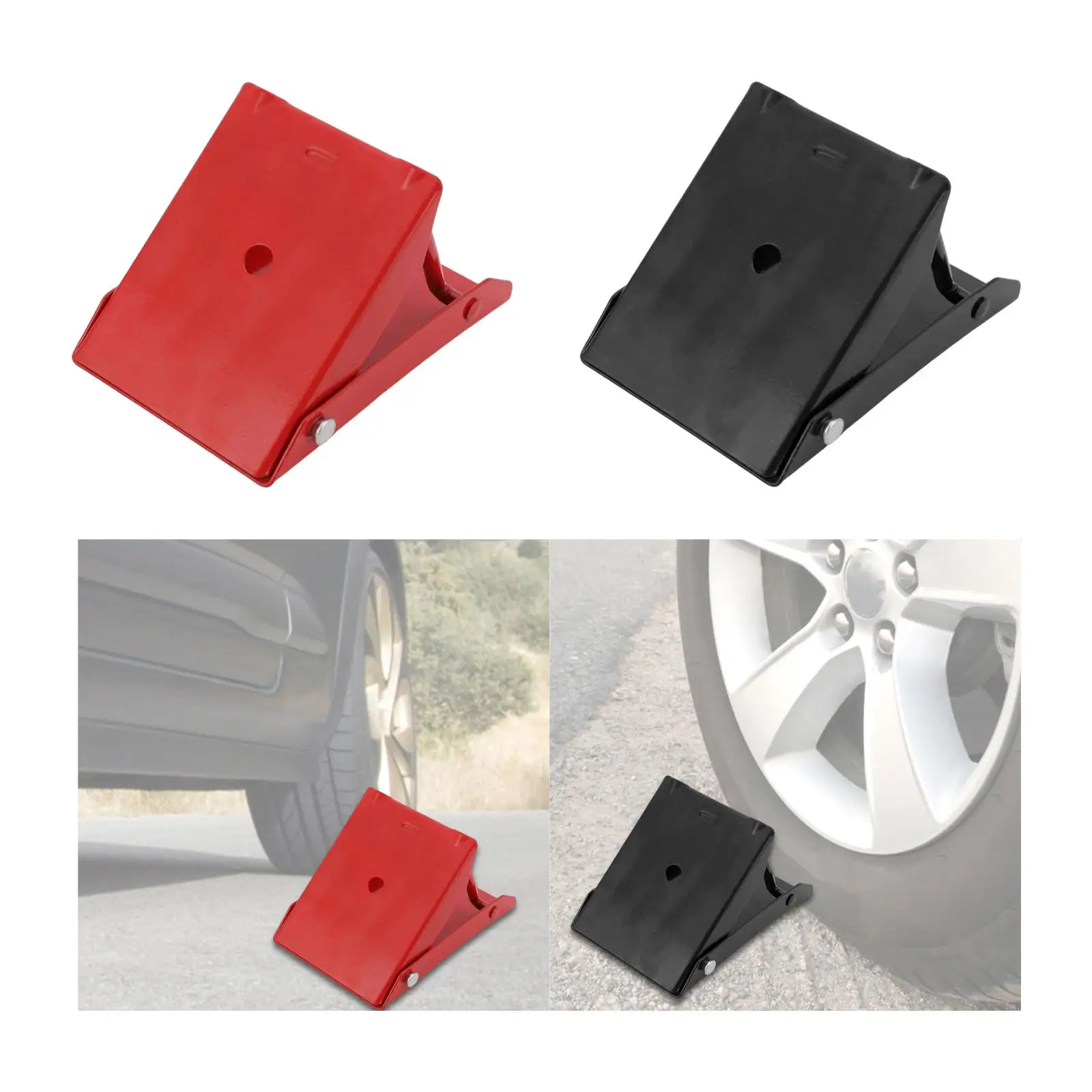 

Steel Wheel Chock Portable Stable Tire Chock,Convenient,Sturdy,Foldable Heavy