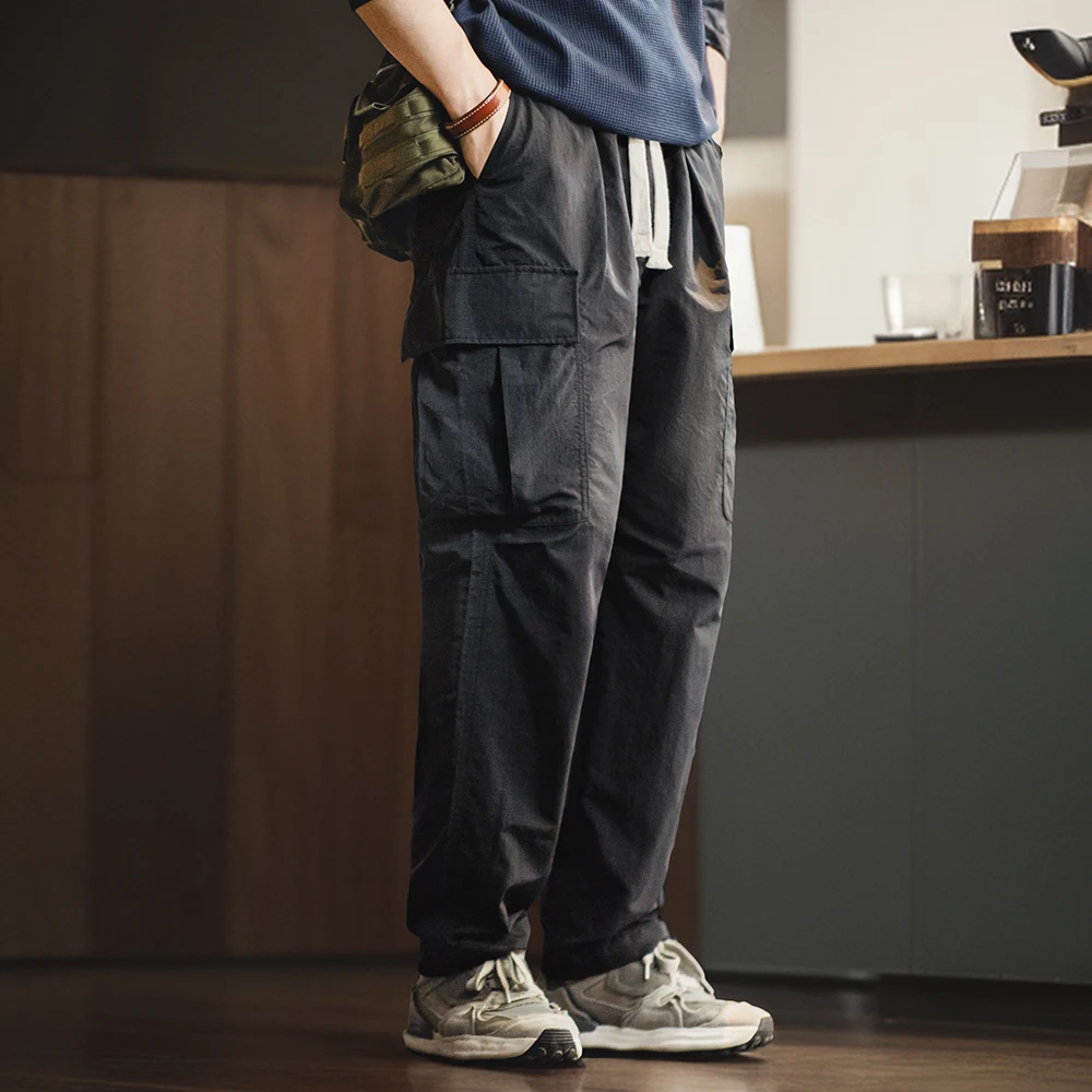 

Мужские уличные водонепроницаемые брюки-карго Maden, винтажные мешковатые брюки с несколькими карманами, свободные повседневные брюки прямого кроя на весну и осень