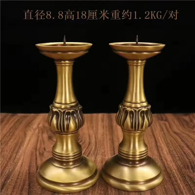 Pure copper incense burner five-piece offering , a complete set of Buddhist offerings for home and temple use