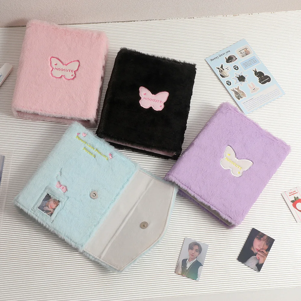 Imagem -03 - Estilo Plush Photo Album para a Coleção Armazenamento de Cartão Pequeno Binder Photocard Titular Idol Cartões a5 Ins 3