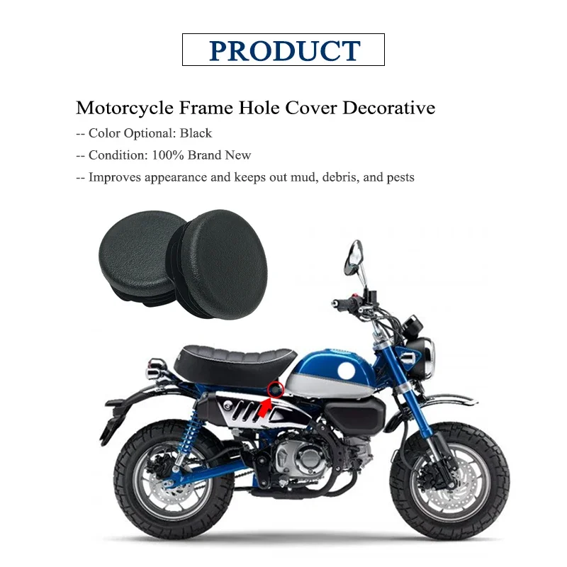 Fit For Honda Monkey 125 Monkey125 2018-2022 Motorcycle Accessories Frame Hole Cover Caps Plug Decorative Frame Cap Set