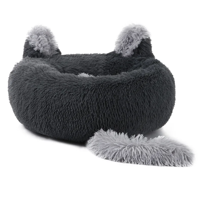 Now New Cat Bed Dog Bed Bunny‑Ear Anti‑Slip Pet Nest Dog Bed, Warm Thickened Cushion in Multiple Colors for Winter Multi‑Size