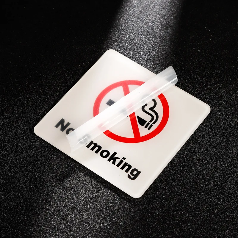 No Smoking Acrylic Signage Warning Sign No Smoking Logo Warning Plaque Public Shope Signage Office Buildings Warm Reminder Sign