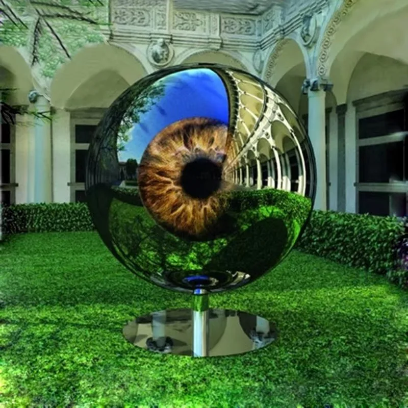 Decoration Metal Stainless Steel Eye Sculpture