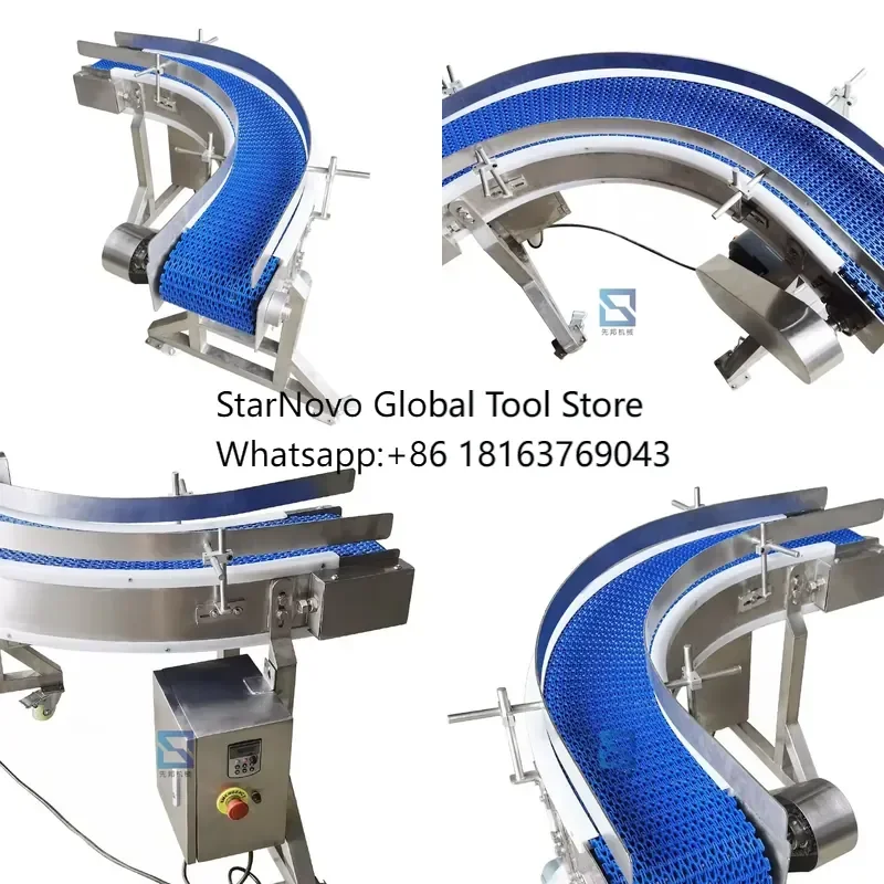 2026 Hot！ Xian Bang New Modular Belt Conveyor System Stainless Steel Chain Plate Anti-Bacterial Plastic Mesh Belt Adjustable