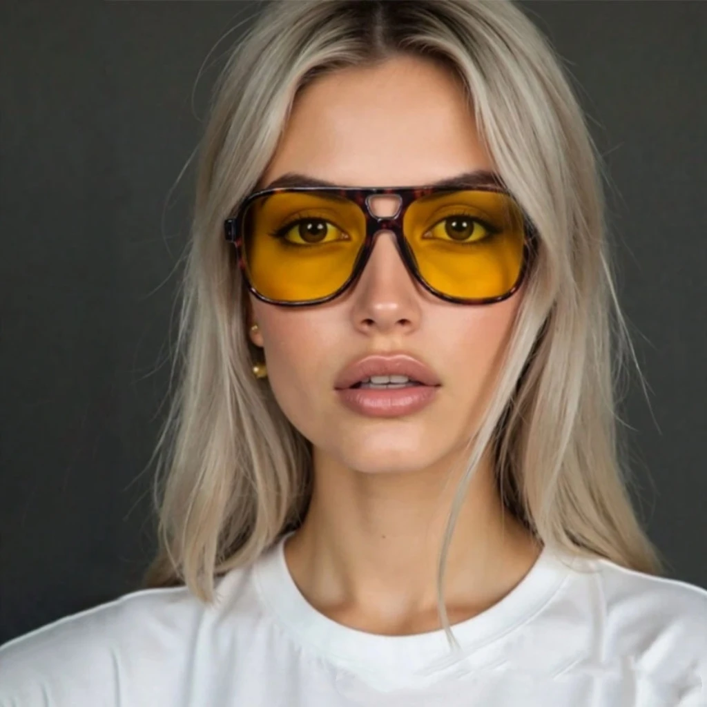 New Vintage Classic Designer Double Bridge Pilot Sunglasses Women For Men Luxury Sun Glasses Big Frame Shades UV400 Eyewear