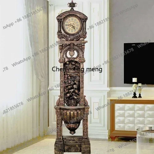Grandfather Clock Vertical Bell Large Standing Grandfather Clock Antique Clock