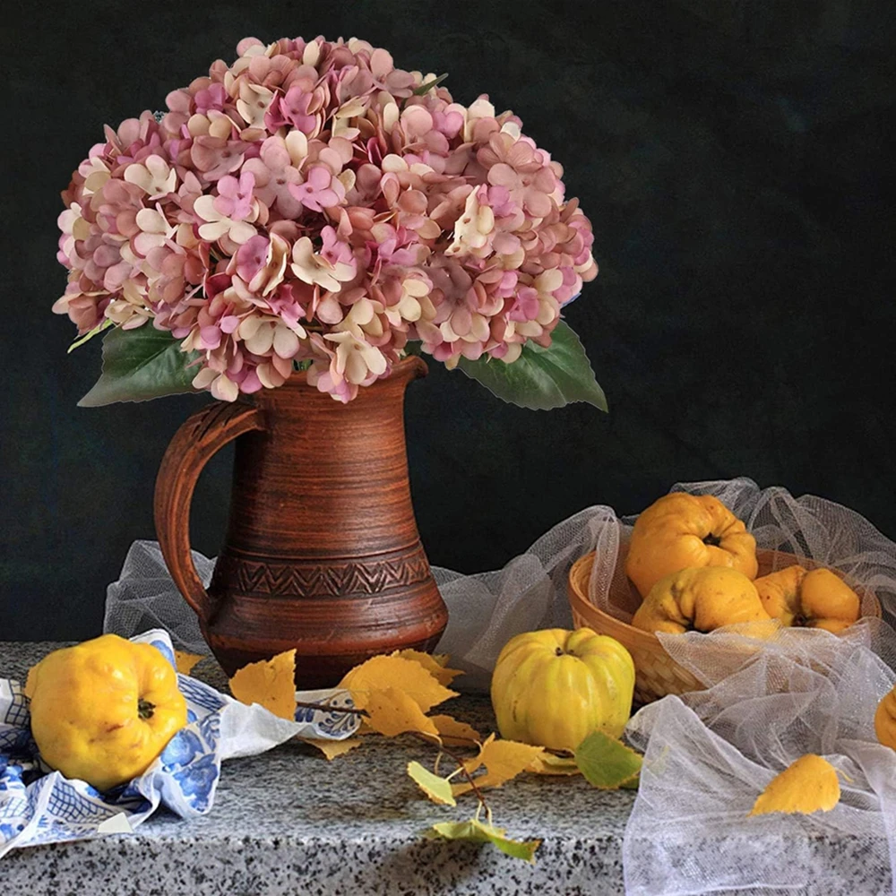 

Artificial Hydrangea silk Flowers Home Room Table table Accessories Wedding wall Diy gift box Bridal Bouquet Holiday Party Decor