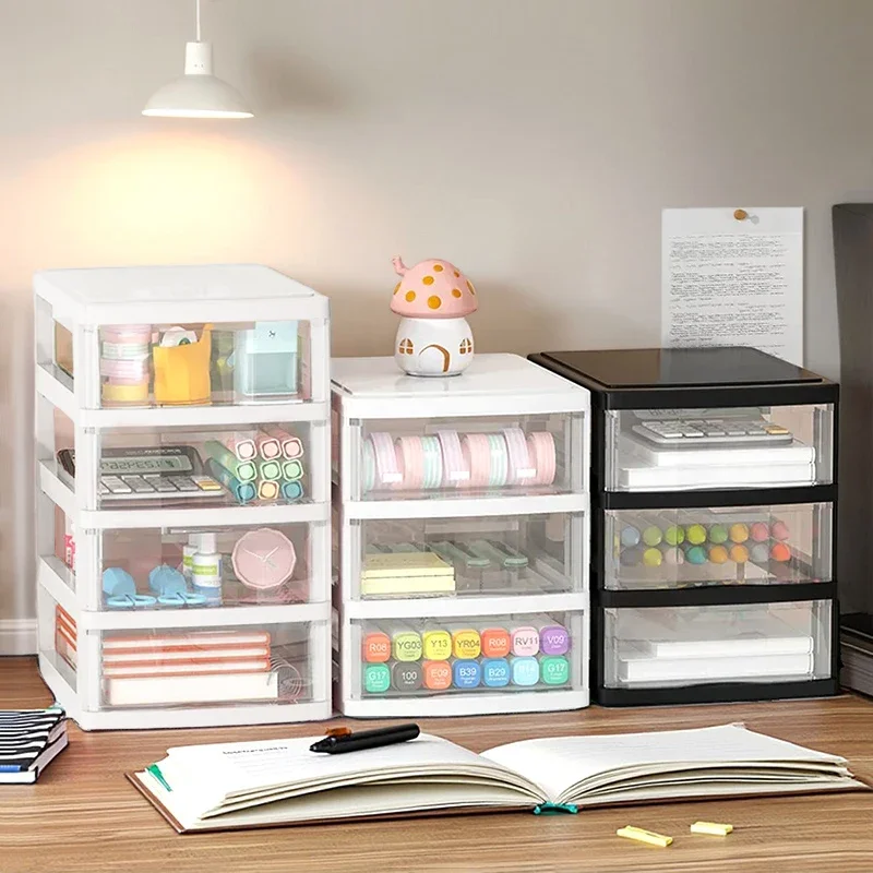 

1Pc Storage Box,Space-Saving Clear Drawer Organizer (2/3/4-Tier) Sort Office,Home,dormitory,Makeup, Pens, Jewelry, Stationary ﻿