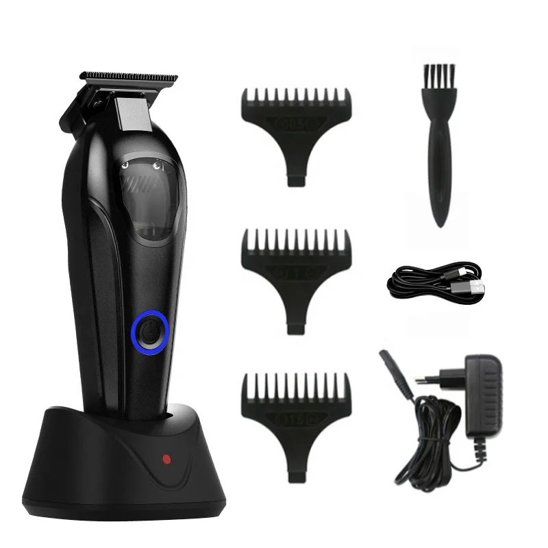 USB Rechargeable Electric Hair Trimmer, 9500rpm Linear Motor, Grooming Kit, Professional Barber Beard Trimmer