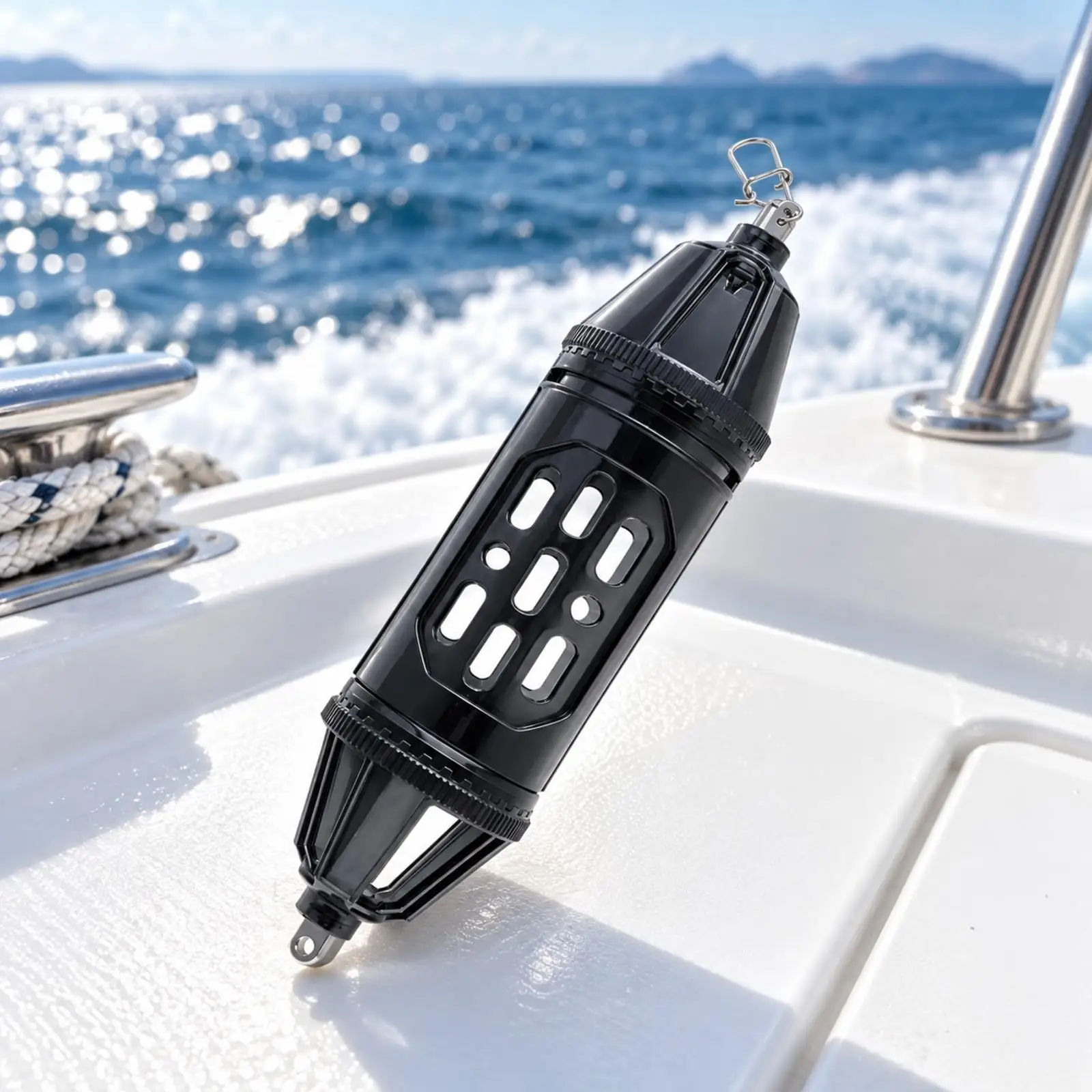 Sturdy Polycarbonate Cage for Fishing with Rotating Top Control Scent Release Fish view 4