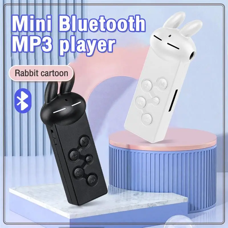 信頼性の高い Bluetooth 5.0 MP3 プレーヤー Bunny ミニ MP3 プレーヤー TF カードをサポートポータブルスポーツランニング音楽パーソナルステレオ、Bluetoo