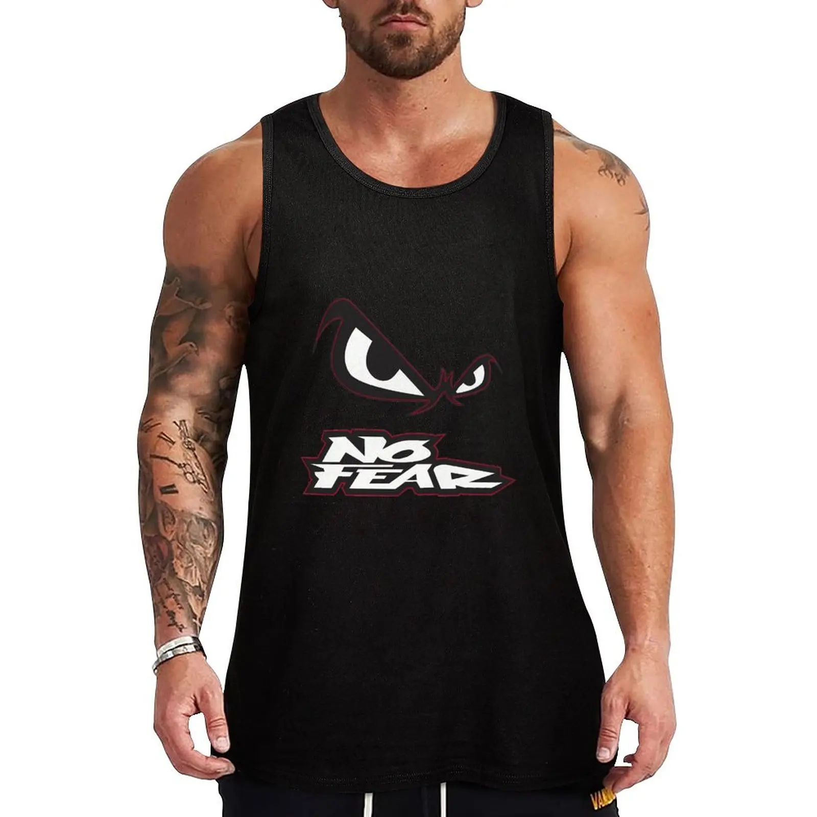 No Fear Tank Top Simple Basic Tank Top Regular Fit Sleeveless Shirt